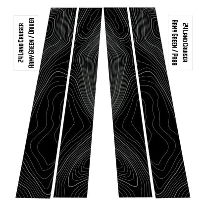 Topographic B Pillar Overlays - 2024+ Land Cruiser / GX 550 - 24LC250BPILLAR-WH-24LC250BPILLAR-ARG-24LC250BPILLAR-CBNG-24LC250BPILLAR-CG-24LC250BPILLAR-DS-  DRIVEN - 11