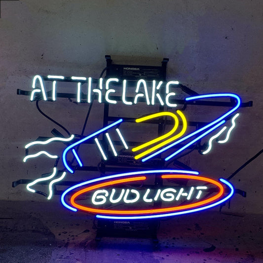 Yacht At The Lake Bud Light Neon Light Sign - ME213-  DRIVEN - 1