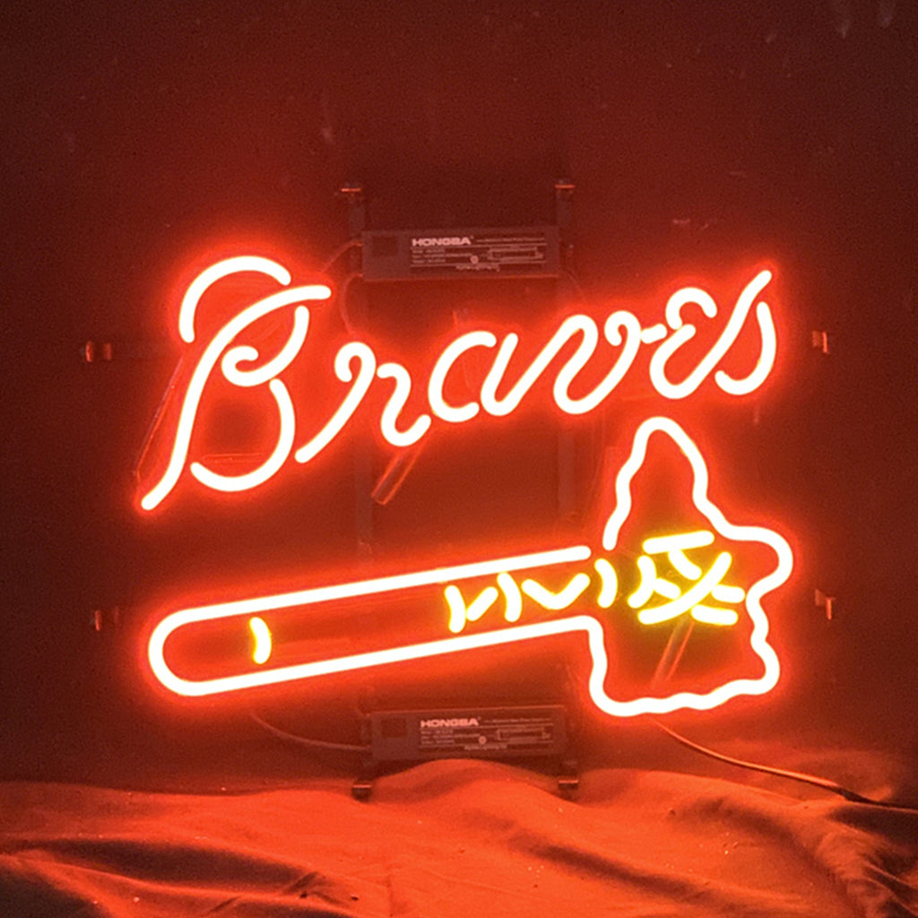 Atlanta Braves Baseball Logo Neon Signs Light - ME437-  DRIVEN - 1