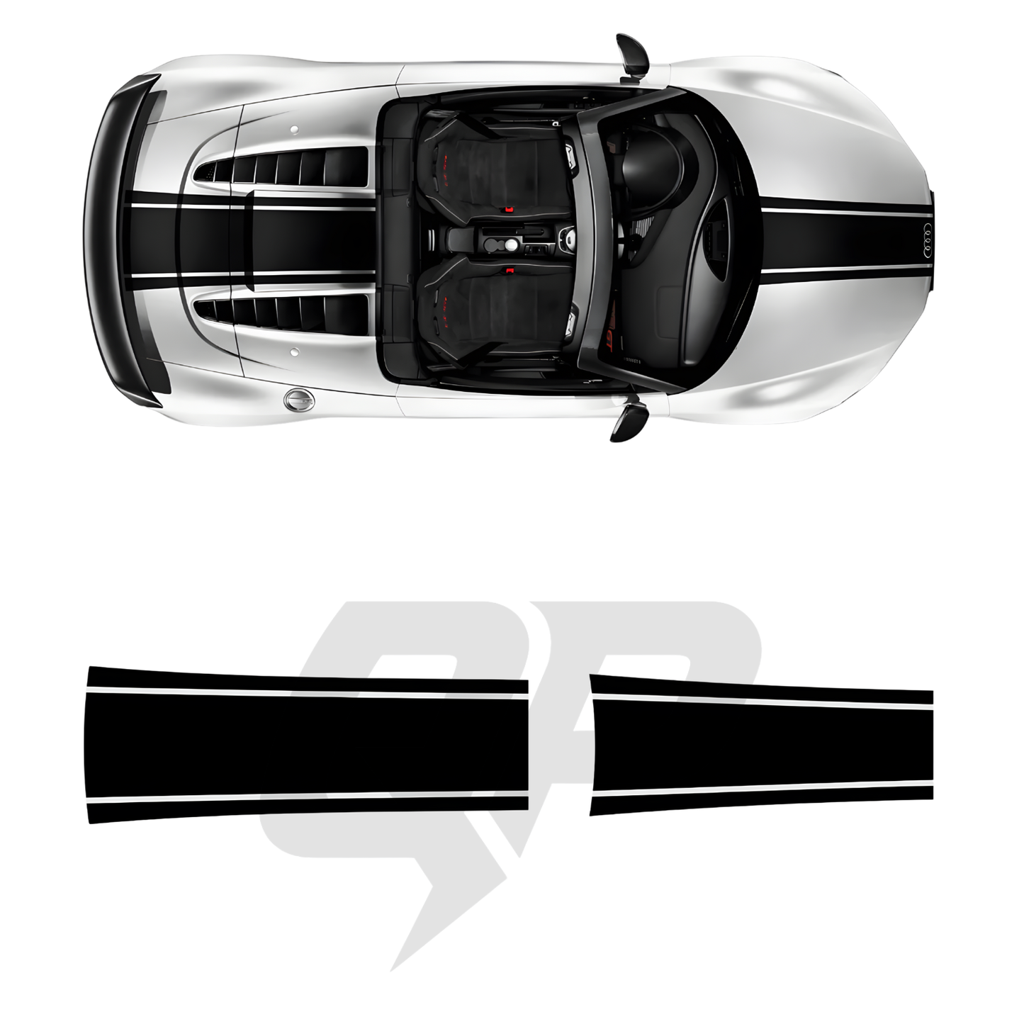 Audi R8 Stripe Kit 2015-2024+ | Premium Vinyl Graphics Decal Package - sku-51256818761860-sku-51256818794628-sku-51256818827396-sku-51256818860164-sku-51256818892932-  DRIVEN - 1