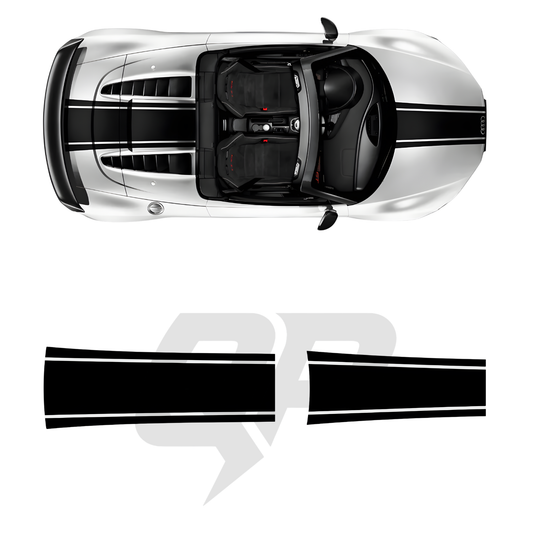 Audi R8 Roof Stripe Decal Kit | 2015-2024+ | Premium Vinyl Graphics - sku-51421673717892-sku-51421673750660-sku-51421673783428-sku-51421673816196-sku-51421673848964-  DRIVEN - 1