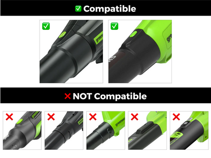 STUBBY® Car Drying Nozzle for Greenworks 760, 730, 700, 610, 585, 550, 515, & 500 CFM Leaf Blowers - SNC-STUBBY-GREENWORKS-730-NAKED-SNC-STUBBY-GREENWORKS-730-GREEN-SNC-STUBBY-GREENWORKS-730-GREY-SNC-STUBBY-GREENWORKS-730-BLACK-  DRIVEN - 4