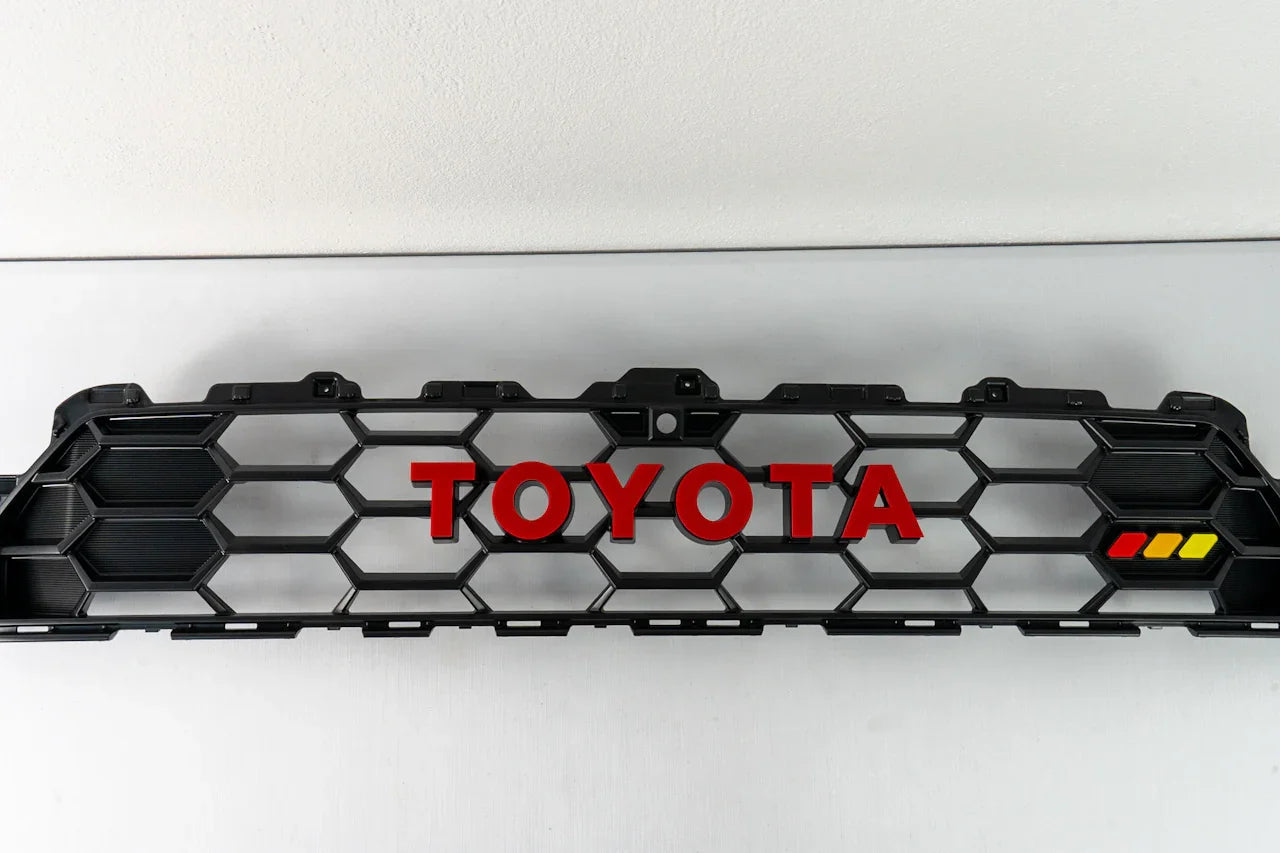 StickerFab Tri Color TRD Style Grille Emblem Version 2- 2024+ Tacoma / 2025+ 4Runner - 254SR5TRIBAR-ORANGE-254SR5TRIBAR-ORANGETP-sku-51541991063871-254SR5TRIBAR-SURFTP-  DRIVEN - 15