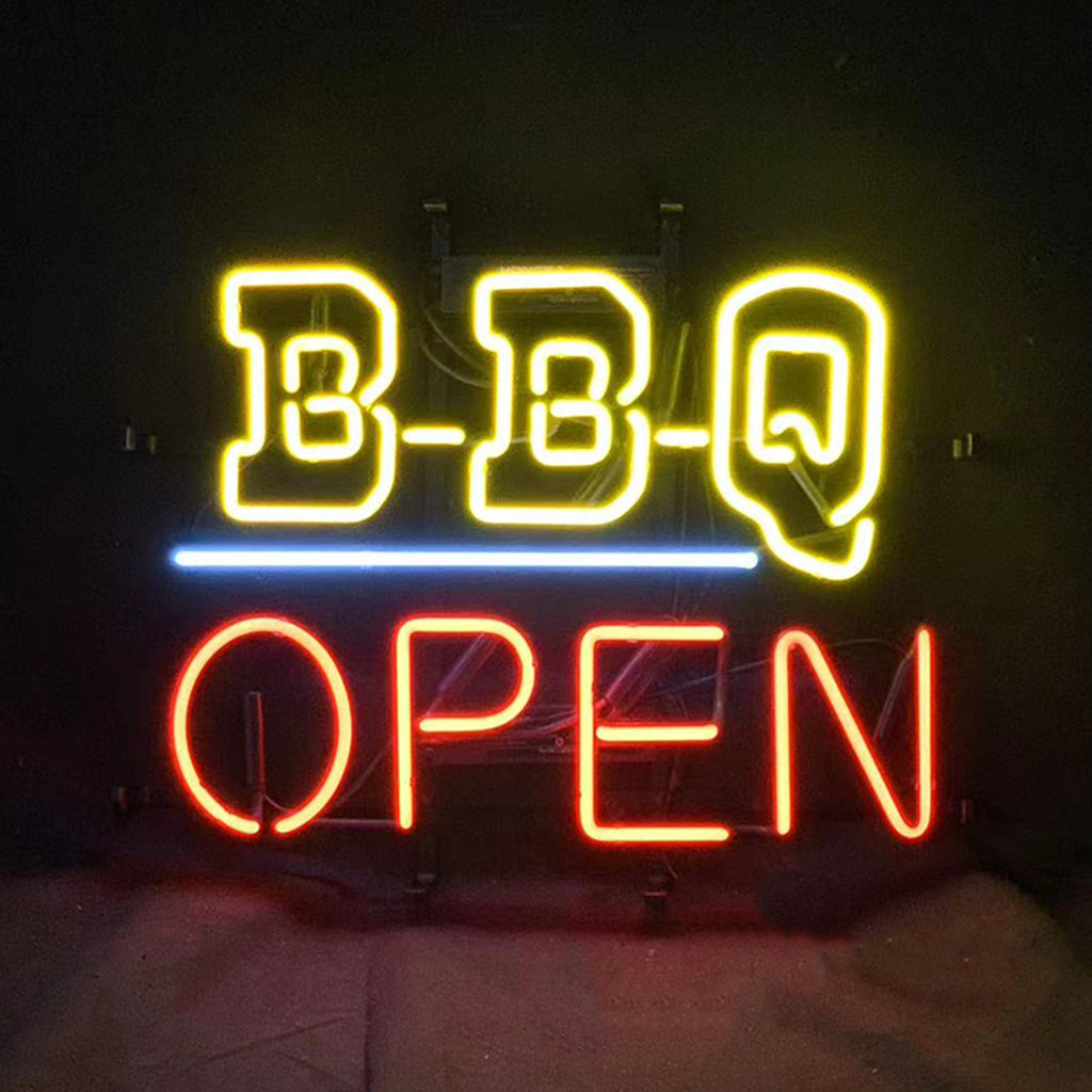BBQ Open Neon Light Sign - ME586-  DRIVEN - 1