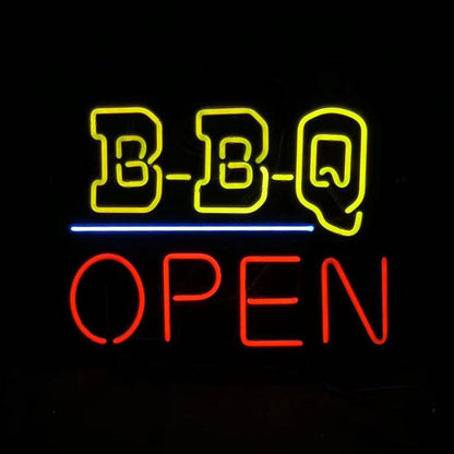 BBQ Open Neon Light Sign - ME586-  DRIVEN - 2