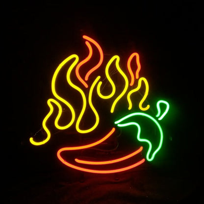 Fire BBQ Pepper Neon Signs - MEX234-  DRIVEN - 2