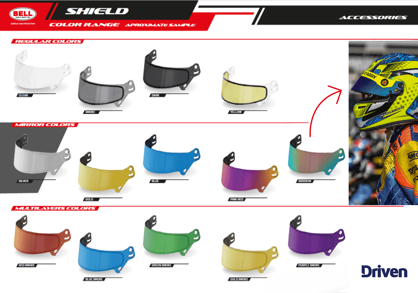 bell gp3 helmet Visor SE03 3Mm