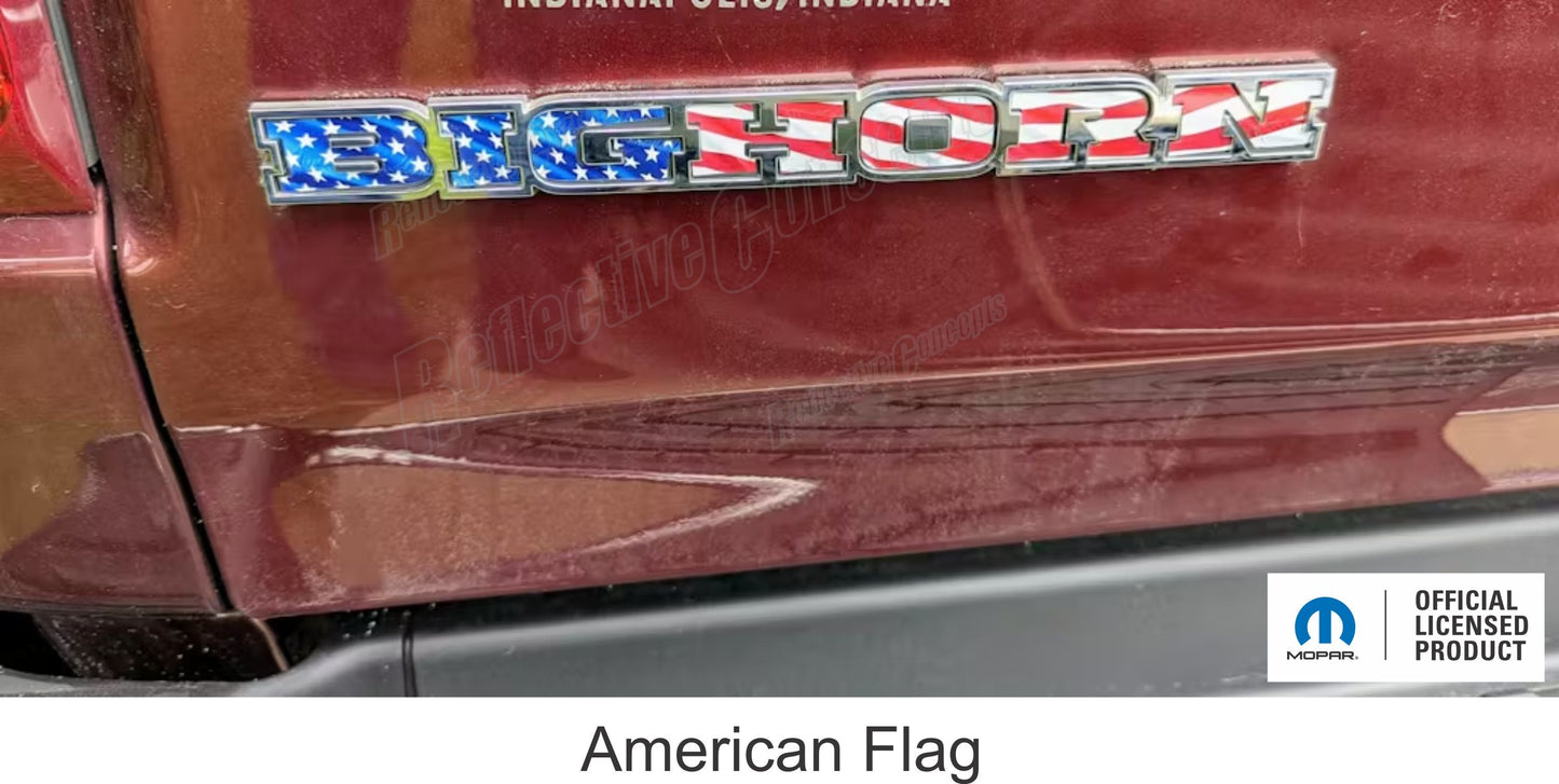 BIGHORN Emblem Inlay Decal - 2019-2026 Ram Big Horn - Ram19:Bighorn-B-01-Ram19:Bighorn-B-03-Ram19:Bighorn-B-02-Ram19:Bighorn-B-04-Ram19:Bighorn-B-05-  DRIVEN - 6