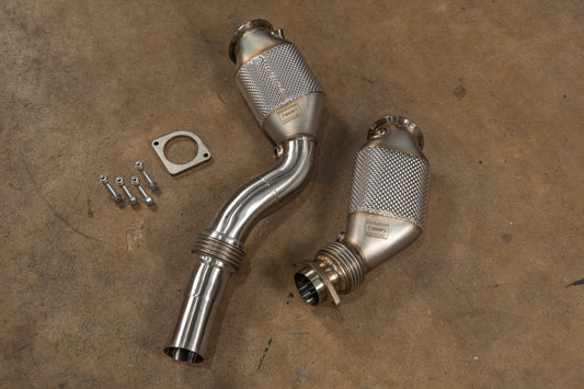 BMW F80/F82/F83/F87C M2C / M3 / M4 400 Cell Catted Downpipes - BMW.F8X.M2C.M3.M4.FF.400C.BR-  DRIVEN - 2