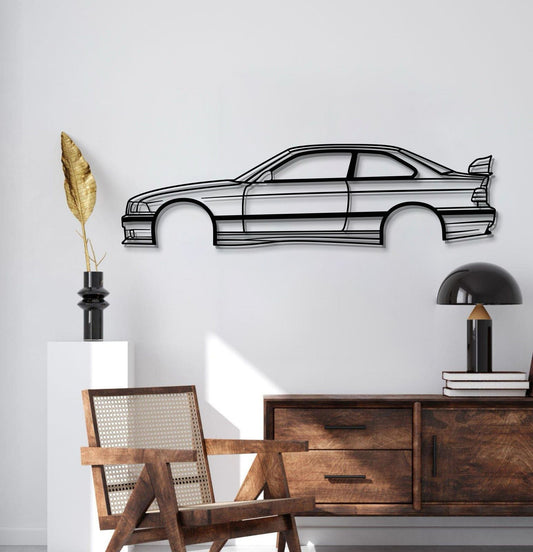 E36 M3 Metal Car Wall Art - MT0947 - MT0947B49L-MT0947B69L-MT0947B80L-MT0947B99L-MT0947B120L-  DRIVEN - 2