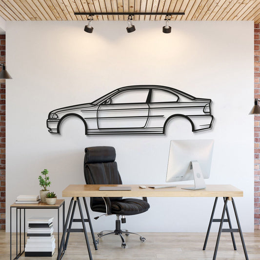 E46 Coupe Metal Car Wall Art - MT0955 - MT0955B49L-MT0955B69L-MT0955B80L-MT0955B99L-MT0955B120L-  DRIVEN - 1