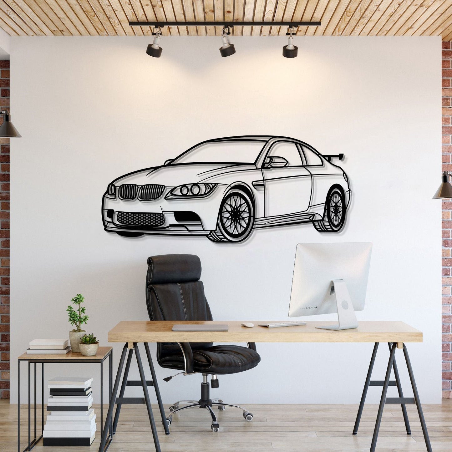 E92 M3 Perspective Metal Car Wall Art - MT0430 - MT0430B69L-MT0430B80L-MT0430B99L-MT0430B115L-MT0430B140L-  DRIVEN - 1