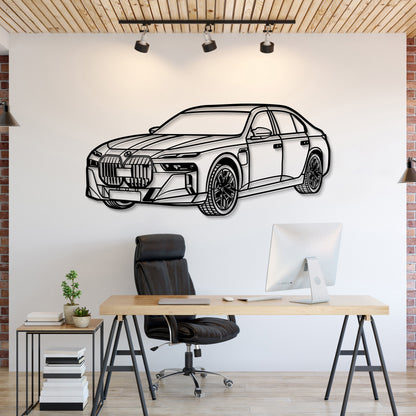 M760 XDrive Limousine Perspective Metal Car Wall Art  MT1244 - MT1244B69-MT1244B80-MT1244B99-MT1244B115-MT1244B140-  DRIVEN - 1