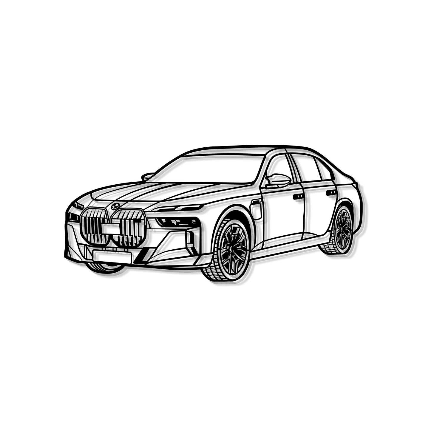 M760 XDrive Limousine Perspective Metal Car Wall Art  MT1244 - MT1244B69-MT1244B80-MT1244B99-MT1244B115-MT1244B140-  DRIVEN - 4