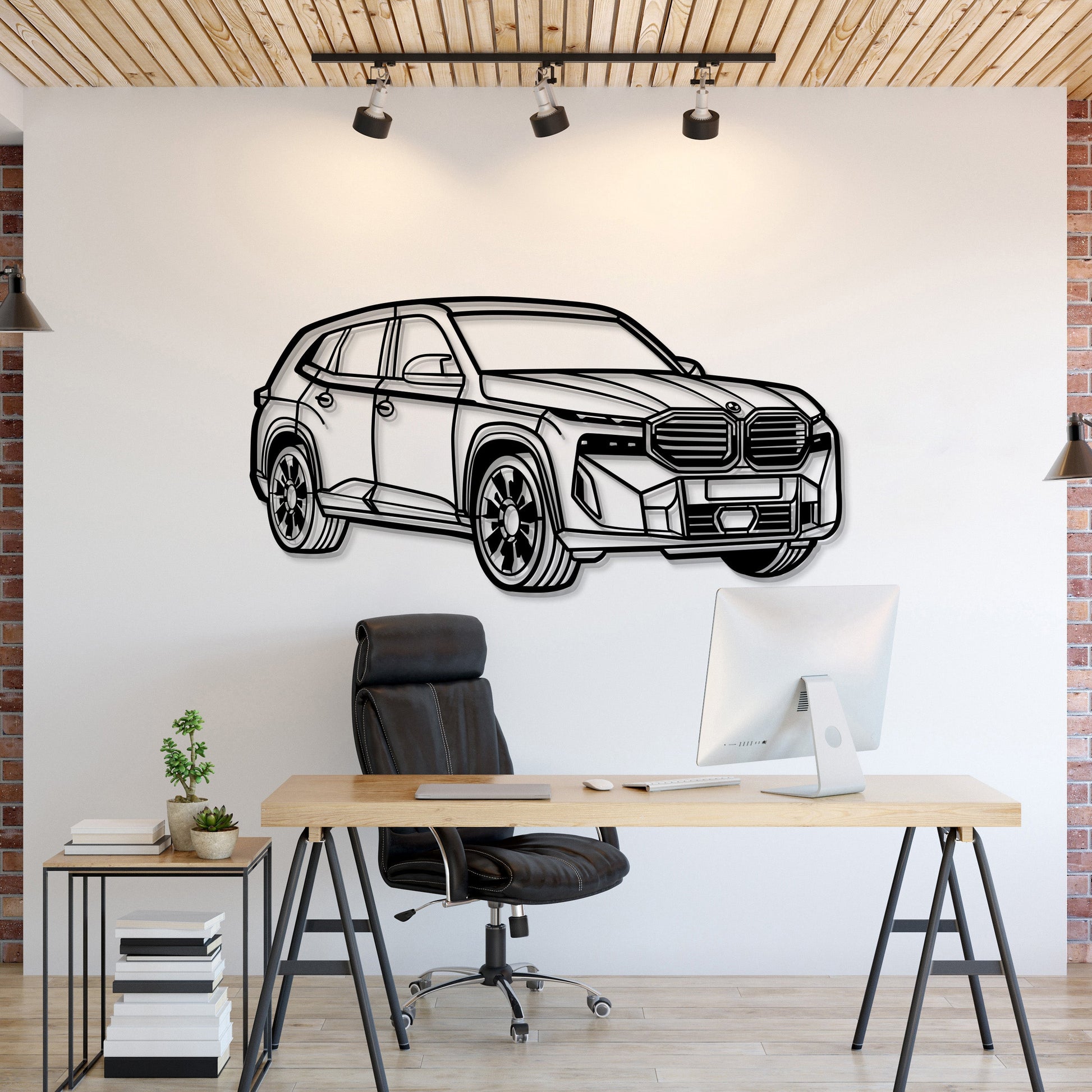 XM 50E Perspective Metal Car Wall Art - MT1247 - MT1247B69L-MT1247B80L-MT1247B99L-MT1247B115L-MT1247B140L-  DRIVEN - 1