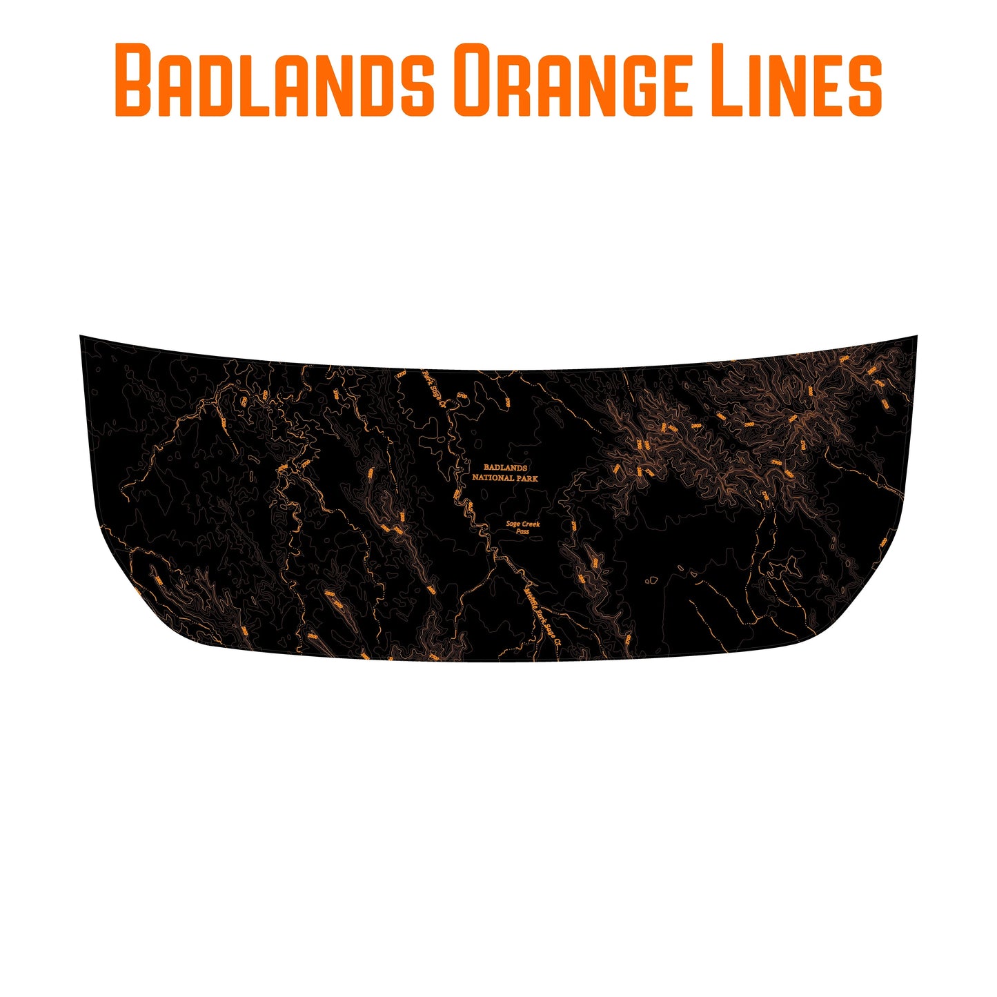 Stealth Black Badlands Topographic Map Hood Overlay (Printed Series) - 2021+ Bronco - 21BROTOPOBLKBDLD-21BROTOPOBLKBDLD.BO-21BROTOPOBLKBDLD-X2-21BROTOPOBLKBDLD.BOX2-  DRIVEN - 5
