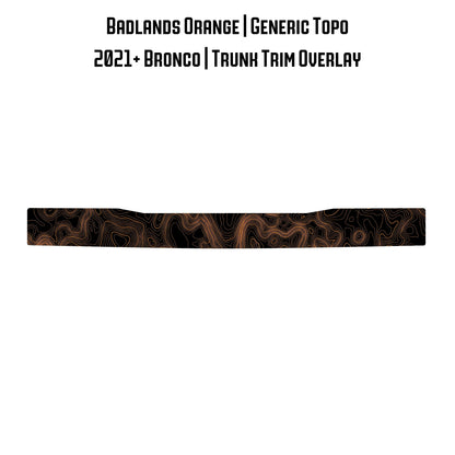 Topo Trunk Trim Overlay / Protector - 2021+ Bronco - 21BRNTRNKTRIM-TPAMBL-21BRNTRNKTRIM-TPA51L-21BRNTRNKTRIM-TPAZL-21BRNTRNKTRIM-TPCGL-21BRNTRNKTRIM-TPCBNL-  DRIVEN - 13