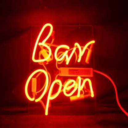 Bar Open Neon Light Sign - TN246-  DRIVEN - 1
