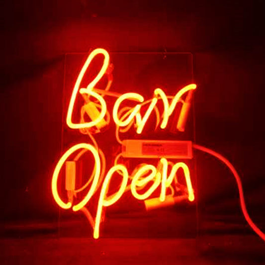Bar Open Neon Light Sign - TN246-  DRIVEN - 1