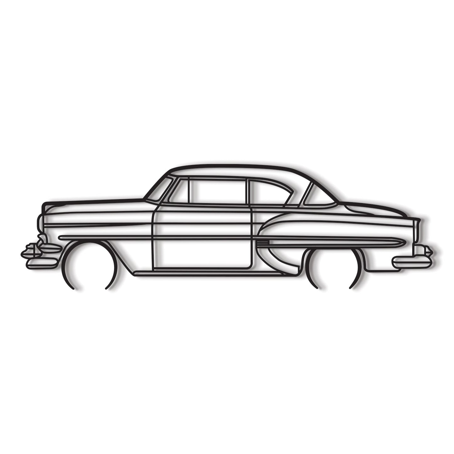 1954 Bel Air Detailed Metal Car Wall Art - MT0031 - MT0031B49L-MT0031B69L-MT0031B80L-MT0031B99L-MT0031B120L-  DRIVEN - 10