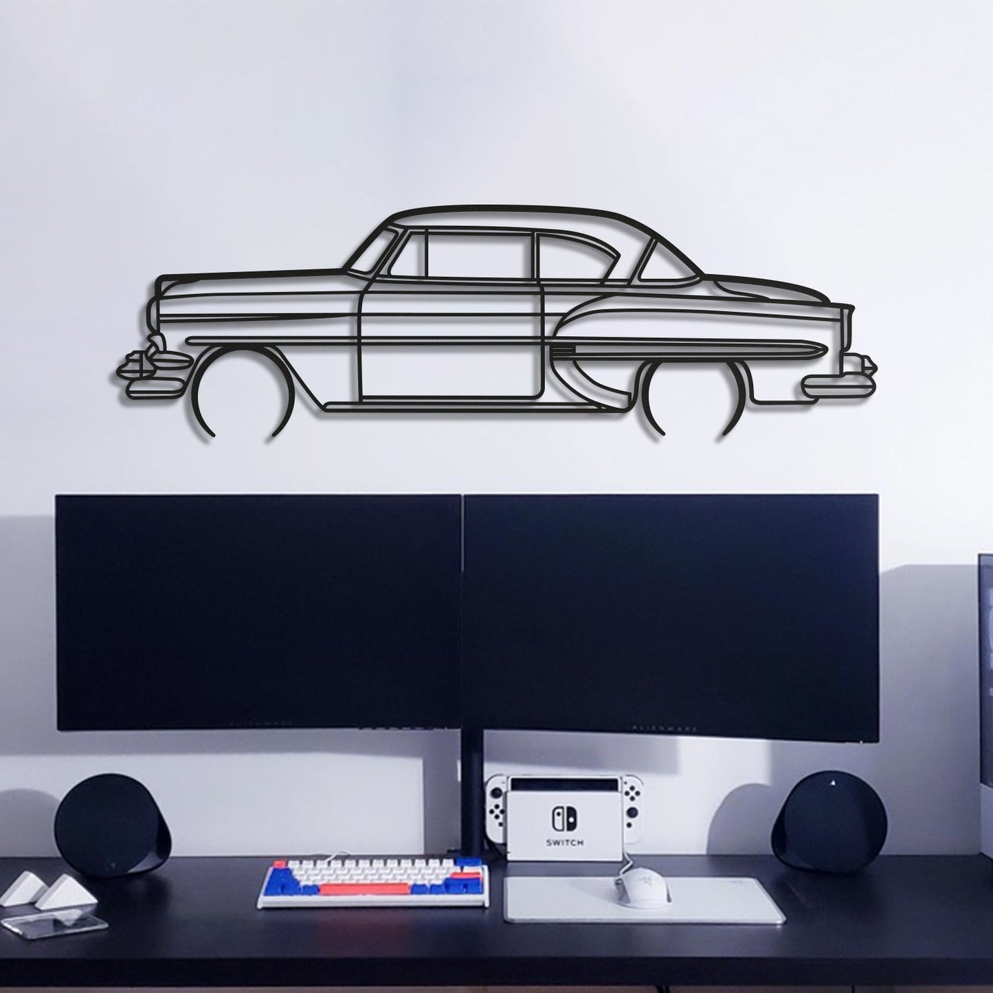 1954 Bel Air Detailed Metal Car Wall Art - MT0031 - MT0031B49L-MT0031B69L-MT0031B80L-MT0031B99L-MT0031B120L-  DRIVEN - 7
