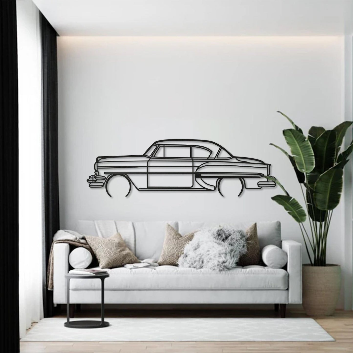 1954 Bel Air Detailed Metal Car Wall Art - MT0031 - MT0031B49L-MT0031B69L-MT0031B80L-MT0031B99L-MT0031B120L-  DRIVEN - 9