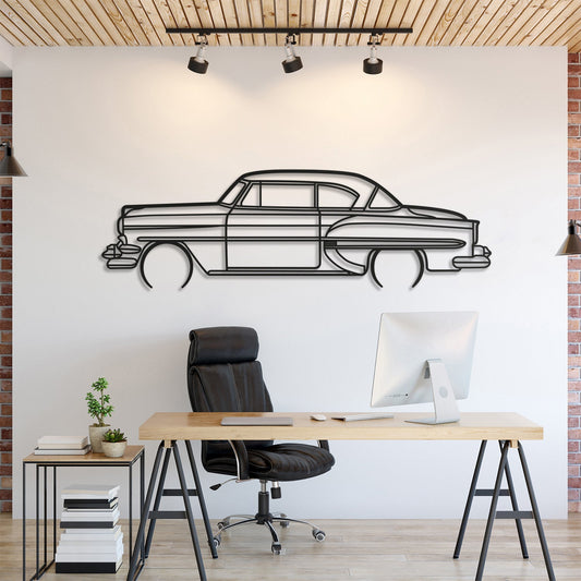 1954 Bel Air Detailed Metal Car Wall Art - MT0031 - MT0031B49L-MT0031B69L-MT0031B80L-MT0031B99L-MT0031B120L-  DRIVEN - 1
