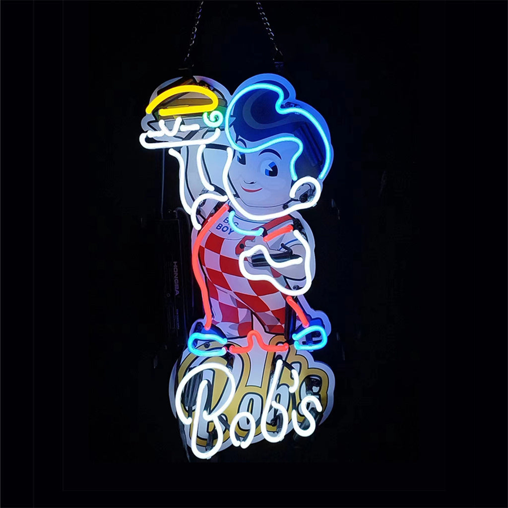 Bob's Big Boy White Neon Signs Light - MEX376-  DRIVEN - 2