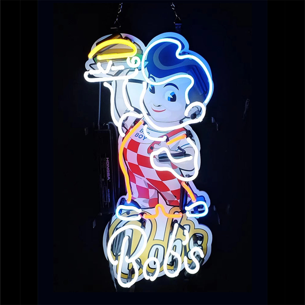 Bob's Big Boy White Neon Signs Light - MEX376-  DRIVEN - 1