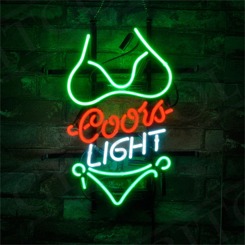 Green Bikini Set Coors Light Neon Signs Light - ME007-  DRIVEN - 2