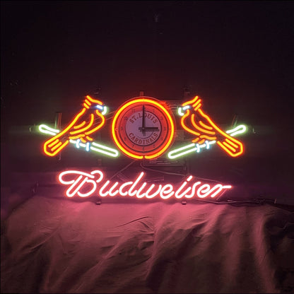 St. Louis Cardinals with Budweiser Neon Signs Light - ME639-  DRIVEN - 3