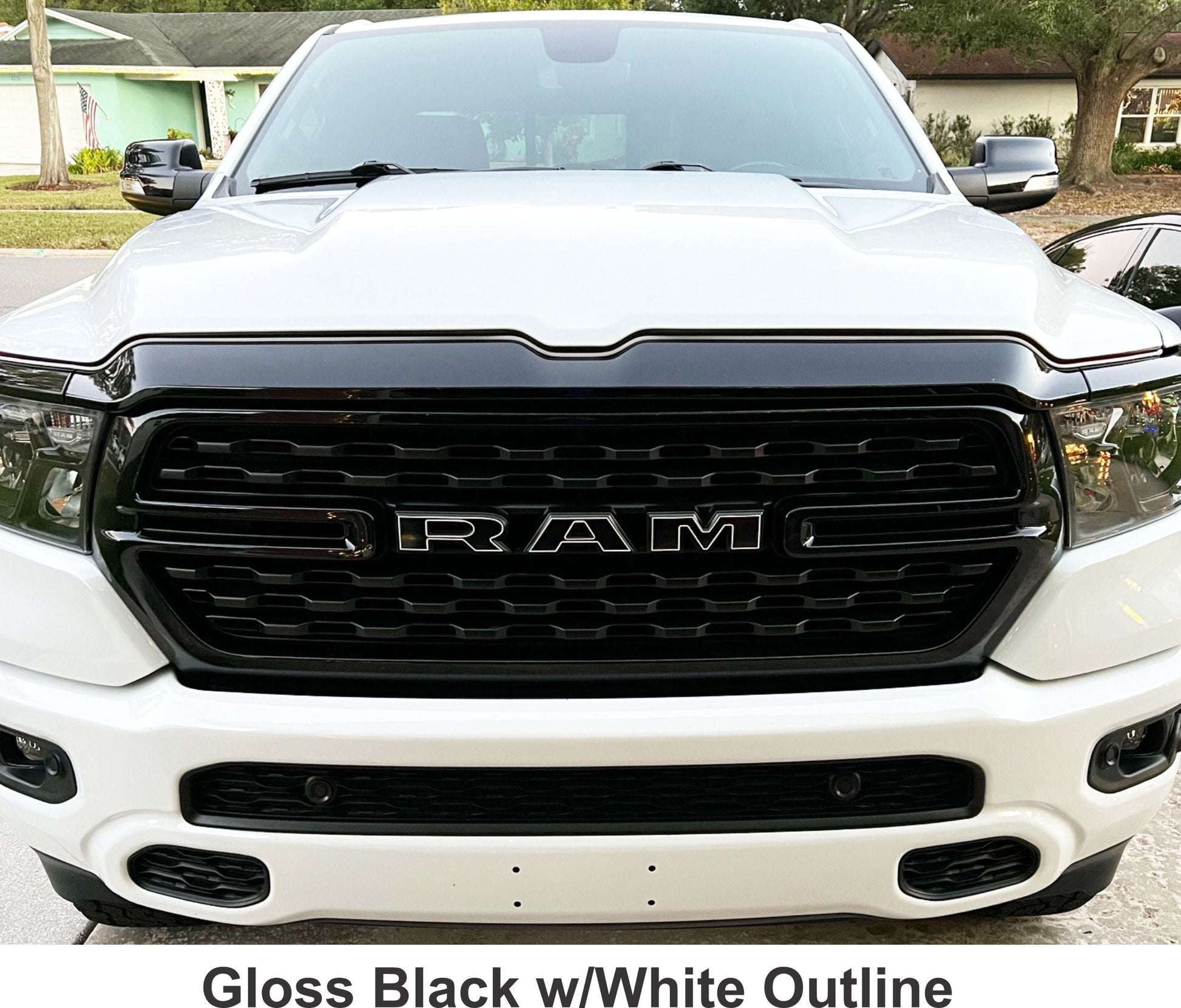 RAM Grille Emblem Overlay Decal   - 2019-2024 Ram 1500 - sku-43596718014651-sku-43596718047419-sku-43596718080187-sku-43596718112955-sku-43596718145723-  DRIVEN - 16