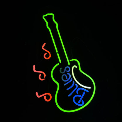 Blues Guitar Neon Signs Light - CN036-  DRIVEN - 2