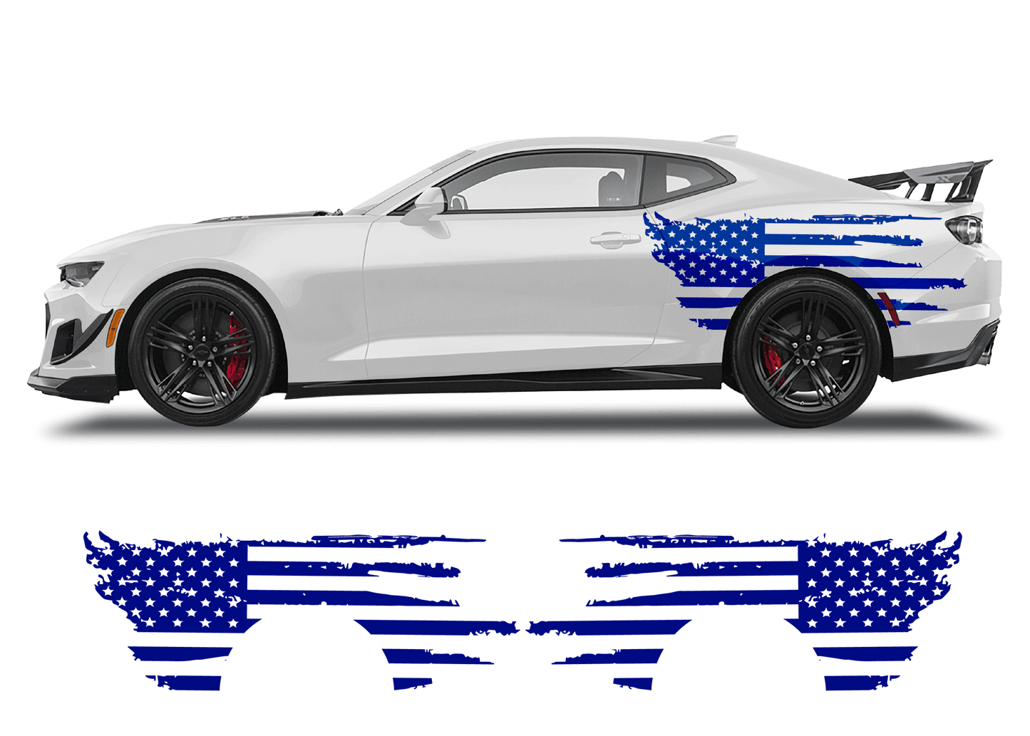Chevrolet Camaro Side American Flag - 1001-1001-1001-1001-1001-  DRIVEN - 2