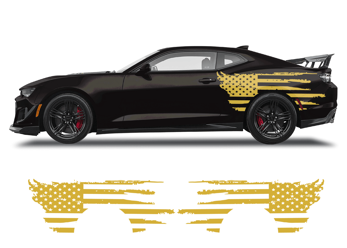 Chevrolet Camaro Side American Flag - 1001-1001-1001-1001-1001-  DRIVEN - 1