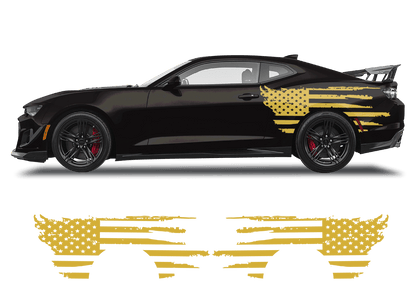 Chevrolet Camaro Side American Flag - 1001-1001-1001-1001-1001-  DRIVEN - 1