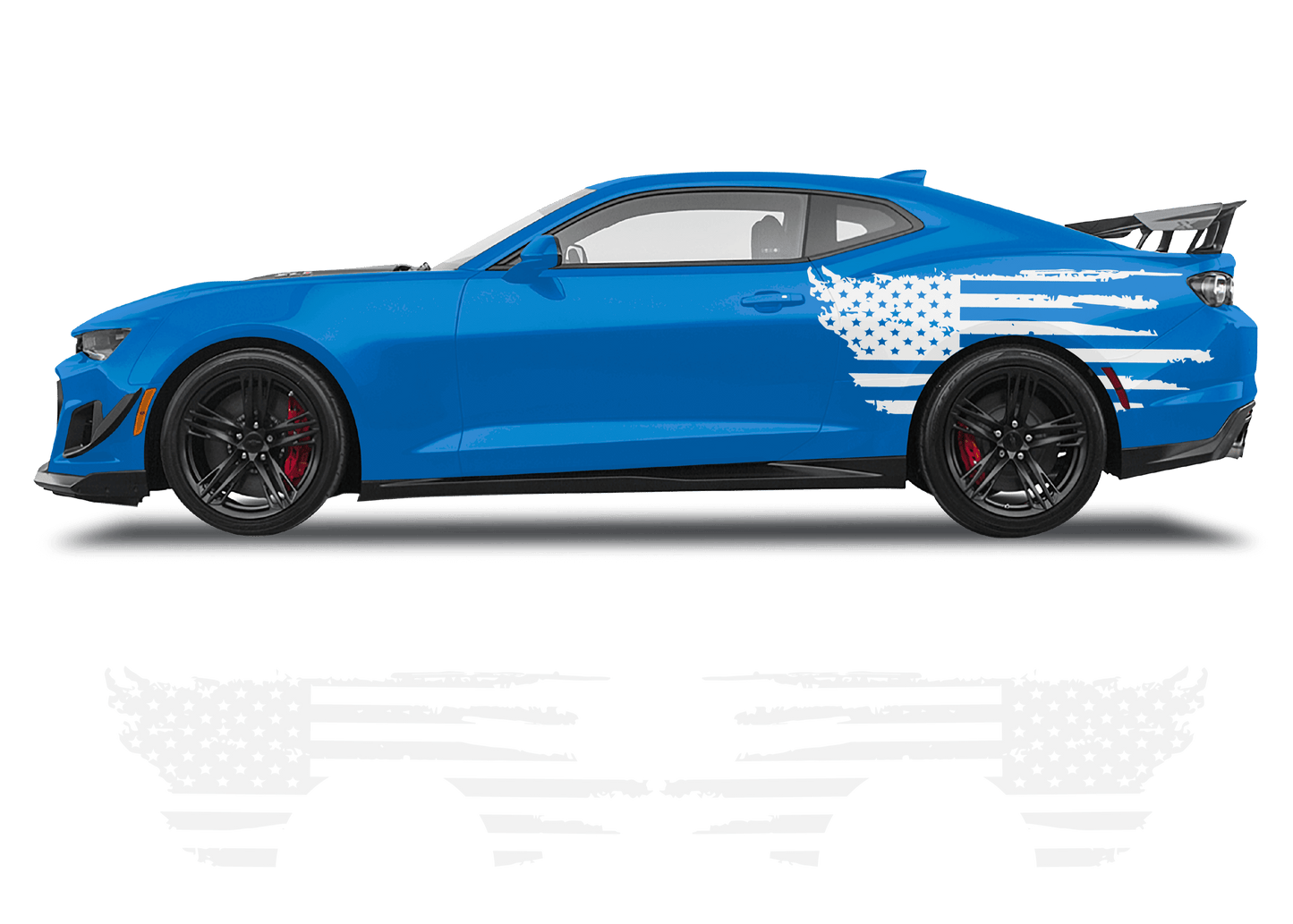 Chevrolet Camaro Side American Flag - 1001-1001-1001-1001-1001-  DRIVEN - 3