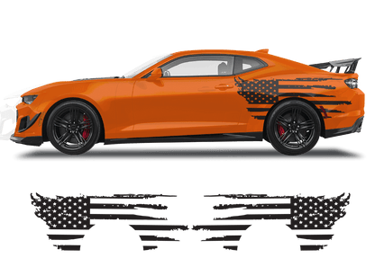 Chevrolet Camaro Side American Flag - 1001-1001-1001-1001-1001-  DRIVEN - 4