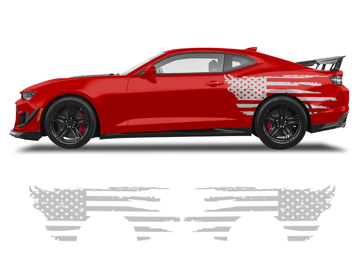 Chevrolet Camaro Side American Flag - 1001-1001-1001-1001-1001-  DRIVEN - 5