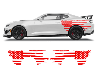 Chevrolet Camaro Side American Flag - 1001-1001-1001-1001-1001-  DRIVEN - 6