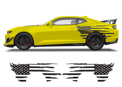 Chevrolet Camaro Side American Flag - 1001-1001-1001-1001-1001-  DRIVEN - 7