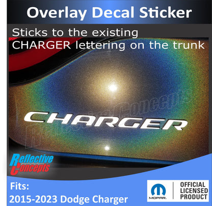 CHARGER Trunk Emblem Overlay Decal - 2015-2023 Charger - Charger-B-01-sku-44630706782395-Charger-B-02-sku-44630706815163-Charger-B-03-  DRIVEN - 3
