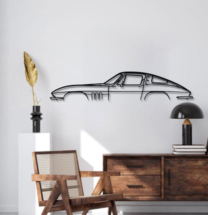 Corvette C2 Metal Car Wall Art - MT0914 - MT0914B49L-MT0914B69L-MT0914B80L-MT0914B99L-MT0914B120L-  DRIVEN - 2