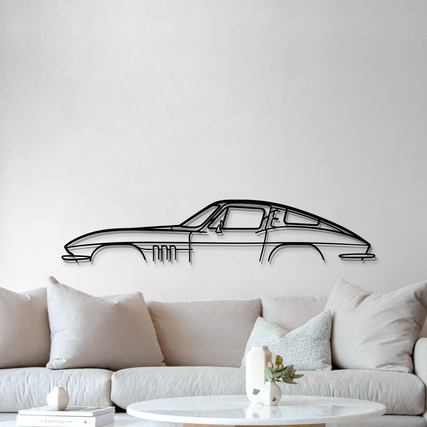 Corvette C2 Metal Car Wall Art - MT0914 - MT0914B49L-MT0914B69L-MT0914B80L-MT0914B99L-MT0914B120L-  DRIVEN - 5