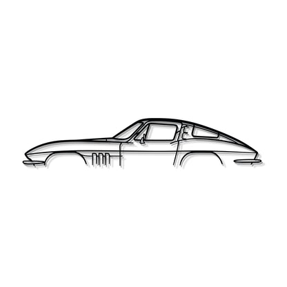 Corvette C2 Metal Car Wall Art - MT0914 - MT0914B49L-MT0914B69L-MT0914B80L-MT0914B99L-MT0914B120L-  DRIVEN - 8