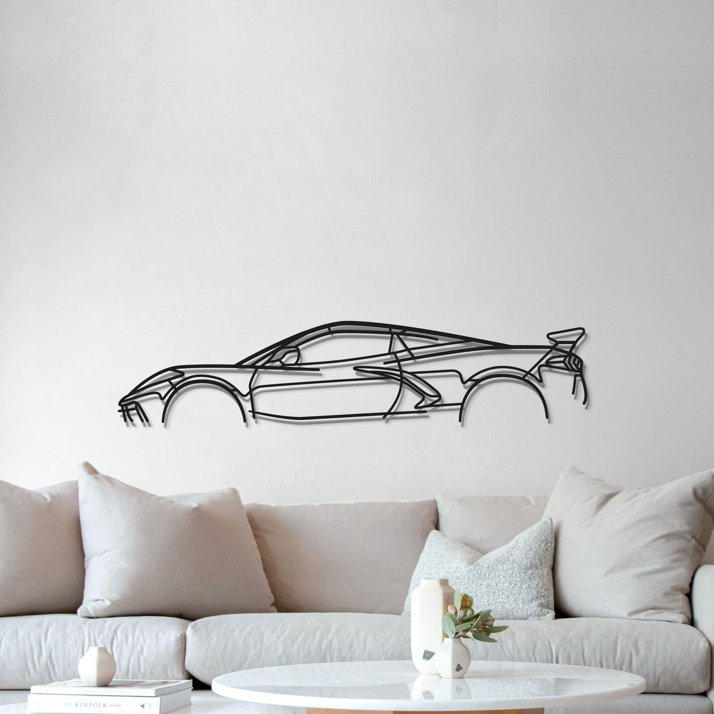 Corvette C8 Stingray Classic Metal Car Wall Art - MT0925 - MT0925B49L-MT0925B69L-MT0925B80L-MT0925B99L-MT0925B120L-  DRIVEN - 5