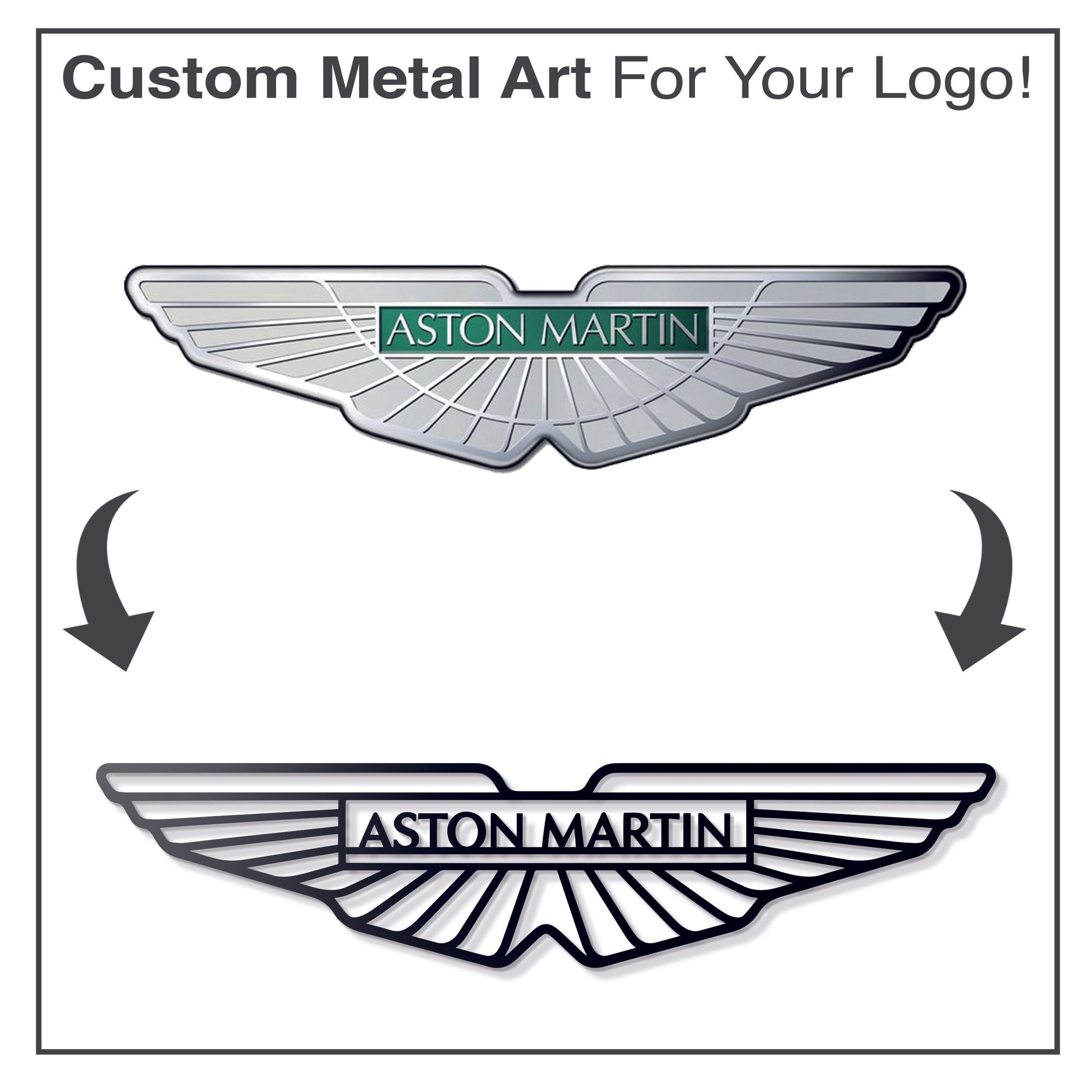 Custom Metal Car Emblem - MT0929 - MT0929B30-MT0929B40-MT0929B49-MT0929B60-MT0929B69-  DRIVEN - 2