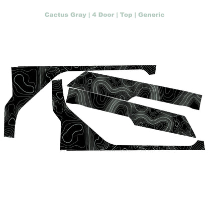 Topographic Upper Door Overlay Kit (Printed Series) - 2021+ Bronco 4 Door - 21BRNINTDRFU-TPAMBL-21BRNINTDRFU-TPA51L-21BRNINTDRFU-TPAZL-21BRNINTDRFU-TPCGL-21BRNINTDRFU-TPCBNL-  DRIVEN - 10