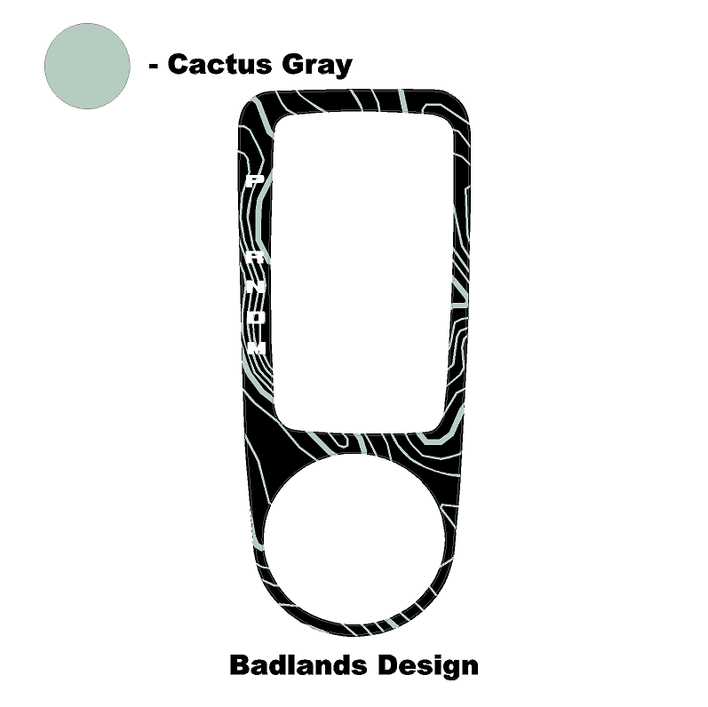 Topo Automatic Shifter Overlay (Printed Series) - 2021+ Bronco Automatic - 21BRNATTRIM-TPAMBL-21BRNATTRIM-TPA51L-21BRNATTRIM-TPAZL-21BRNATTRIM-TPCGL-21BRNATTRIM-TPCBNL-  DRIVEN - 29