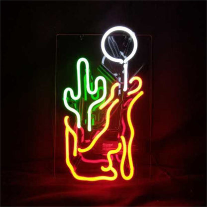Cactus Wolf Moon Neon Signs - TN172-  DRIVEN - 2